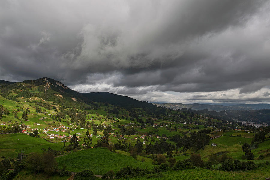 Landscape Photograph - Dramatic Sky Over Mindo Village by Henn Photography
