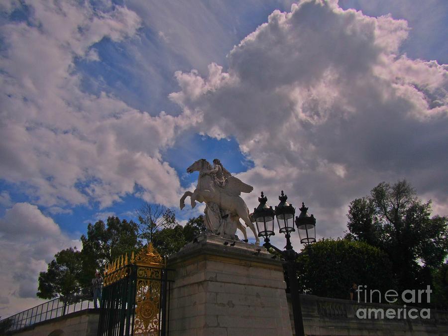 Horse Photograph - Dramatic Sky over Paris by John Malone