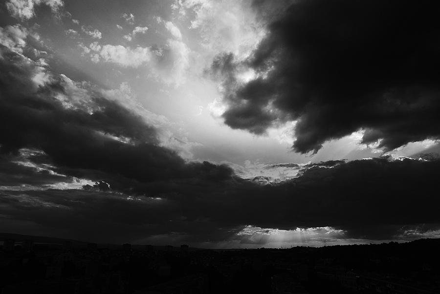 Black And White Photograph - Dramatic sky by Stefan Dinov