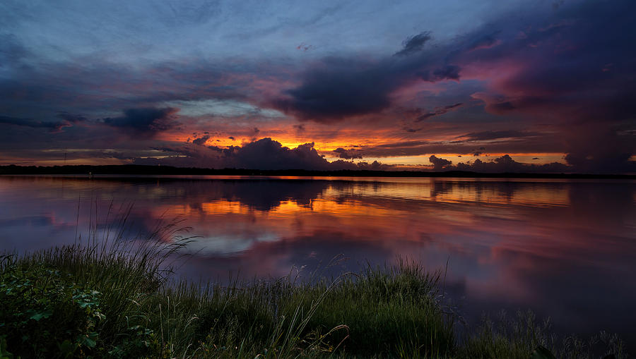 Dramatic Sunset At The Lake Photograph by Todd Aaron