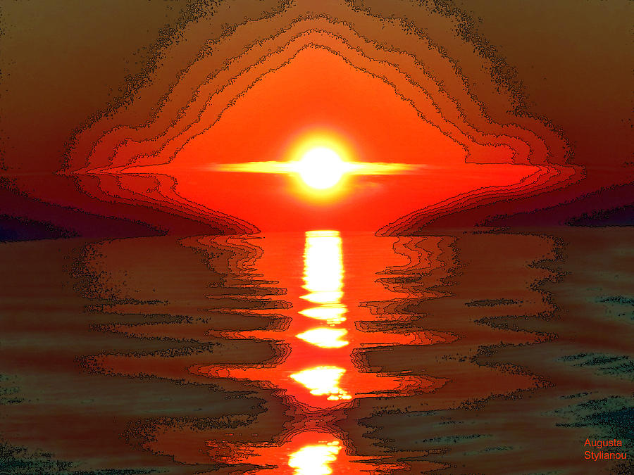 Dramatic Sunset Digital Art by Augusta Stylianou