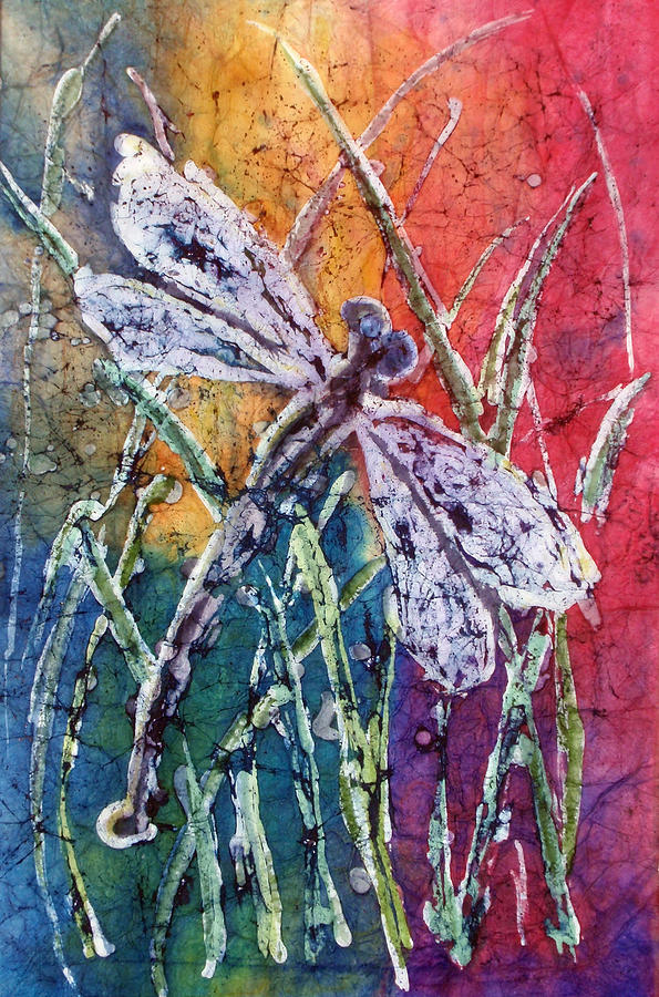 Drangonfly in Grass Painting by Christine Peterson - Fine Art America