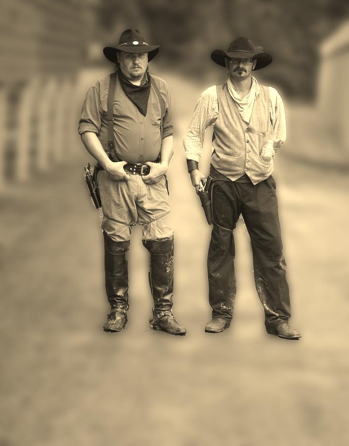 Cowboy Photograph - Draw First by M Three Photos