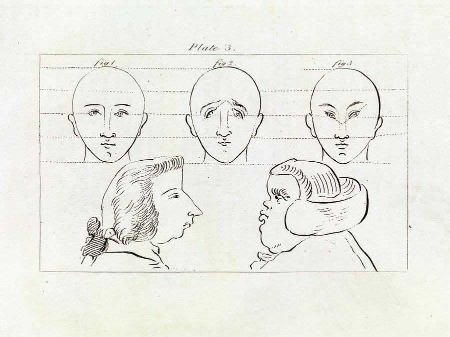 Drawing Faces Photograph by Middle Temple Library/science Photo Library