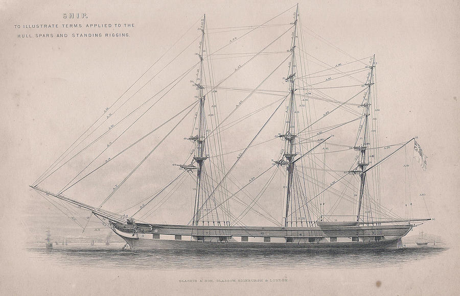 Drawing of an old ship Drawing by Anon