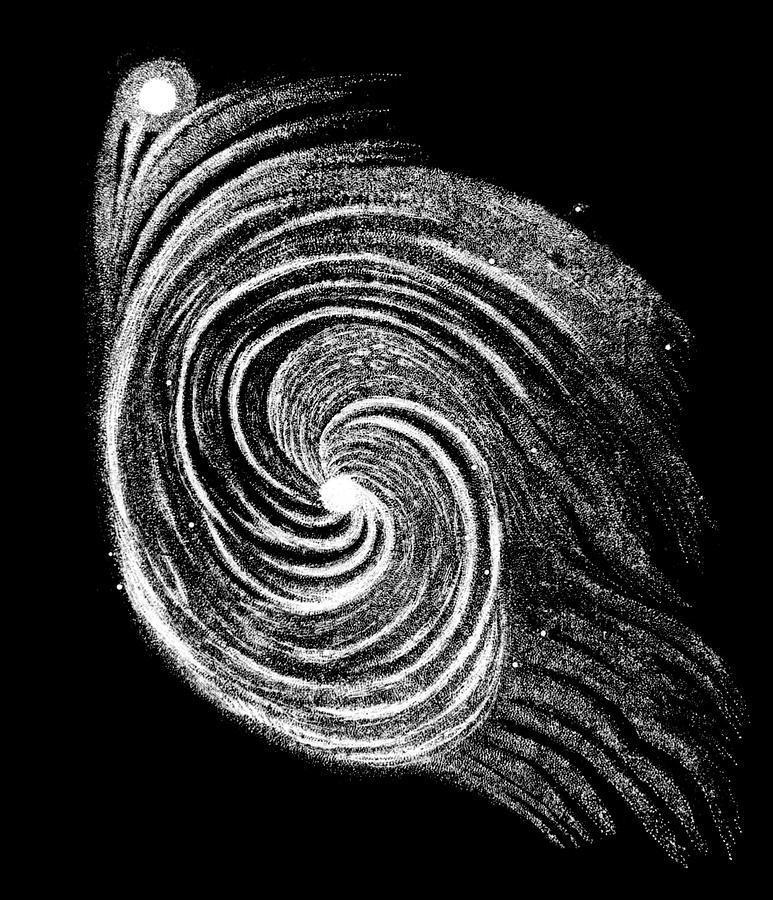 Drawing Of Galaxy M51 By The Third Earl Of Rosse Photograph by Science ...