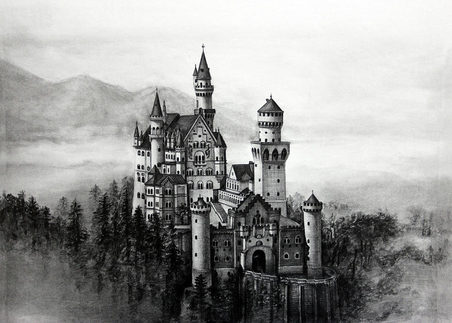 Drawing Of Neuschwanstein Castle by Hg0513 / Multi-bits