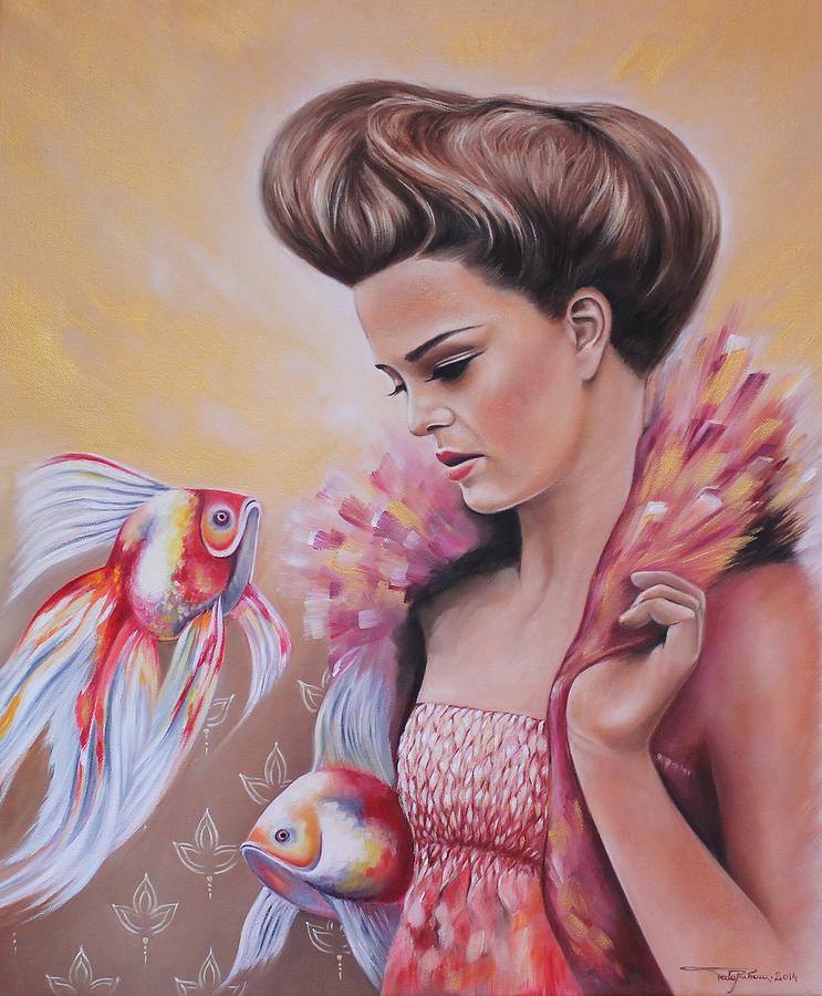 Fish Painting - Dream and Fantasy by Rebecca Tecla