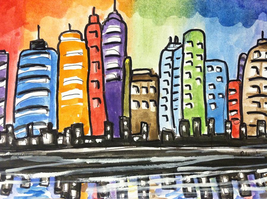 Dream City Painting by Hae Kim