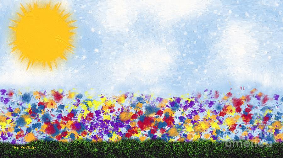 Flower Painting - Dream Garden by RC DeWinter