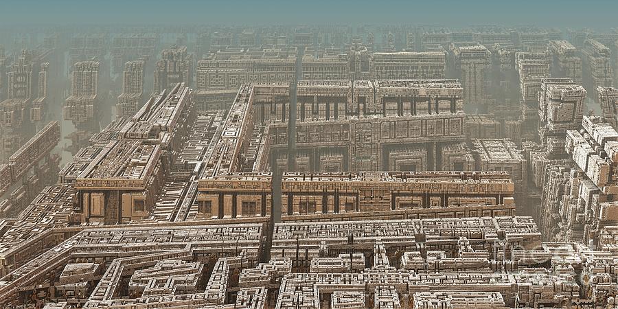 Digital Digital Art - Dream Of A City 3 by Bernard MICHEL Digital Digital Art - Dream Of A City 3 by Bernard MICHEL