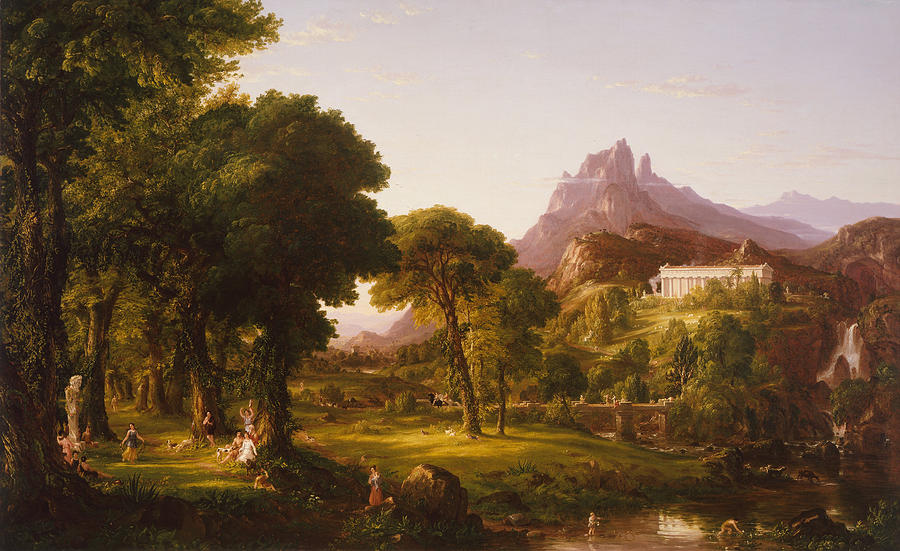 Dream of Arcadia  Painting by Thomas Cole