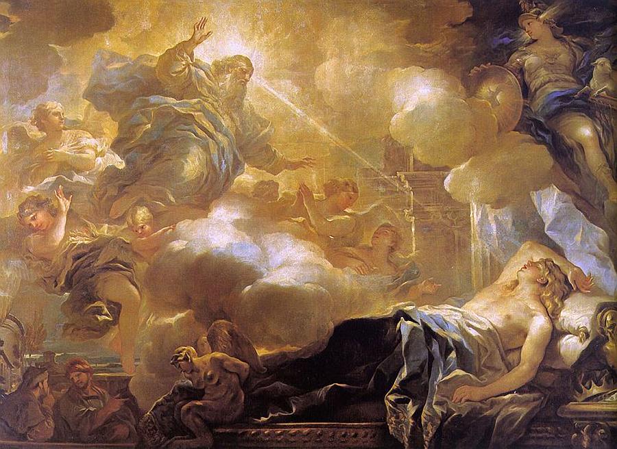 Dream of Solomon Painting by Luca Giordano
