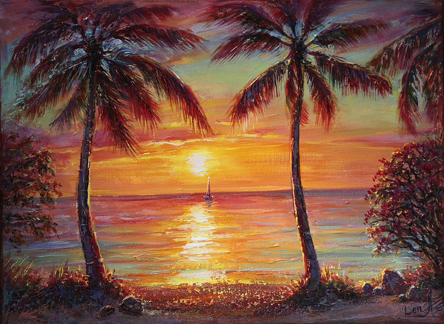 Sunset Painting - Dream Opening by Elena Khomoutova