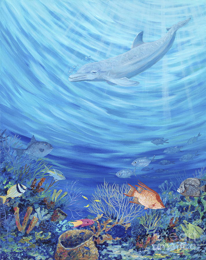 Fish Painting - Dream Reef by Danielle Perry