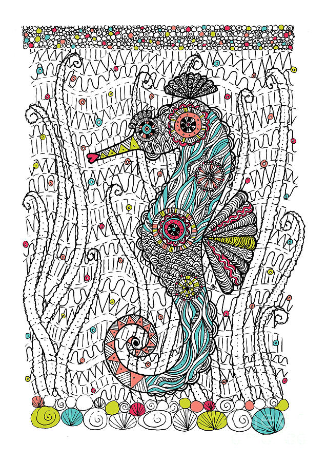 Seahorse Digital Art - Dream Seahorse by MGL Meiklejohn Graphics Licensing