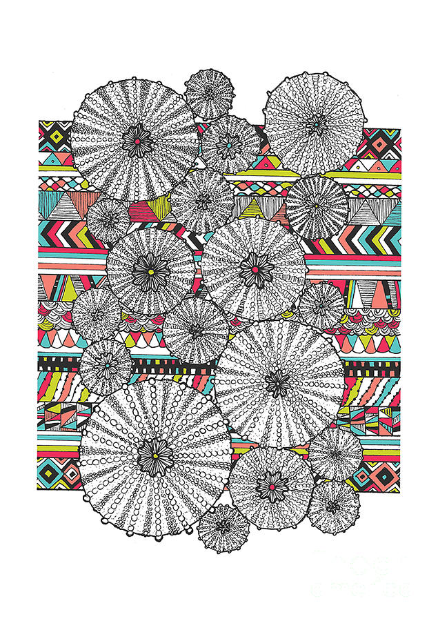 Umbrella Digital Art - Dream Urchins by MGL Meiklejohn Graphics Licensing