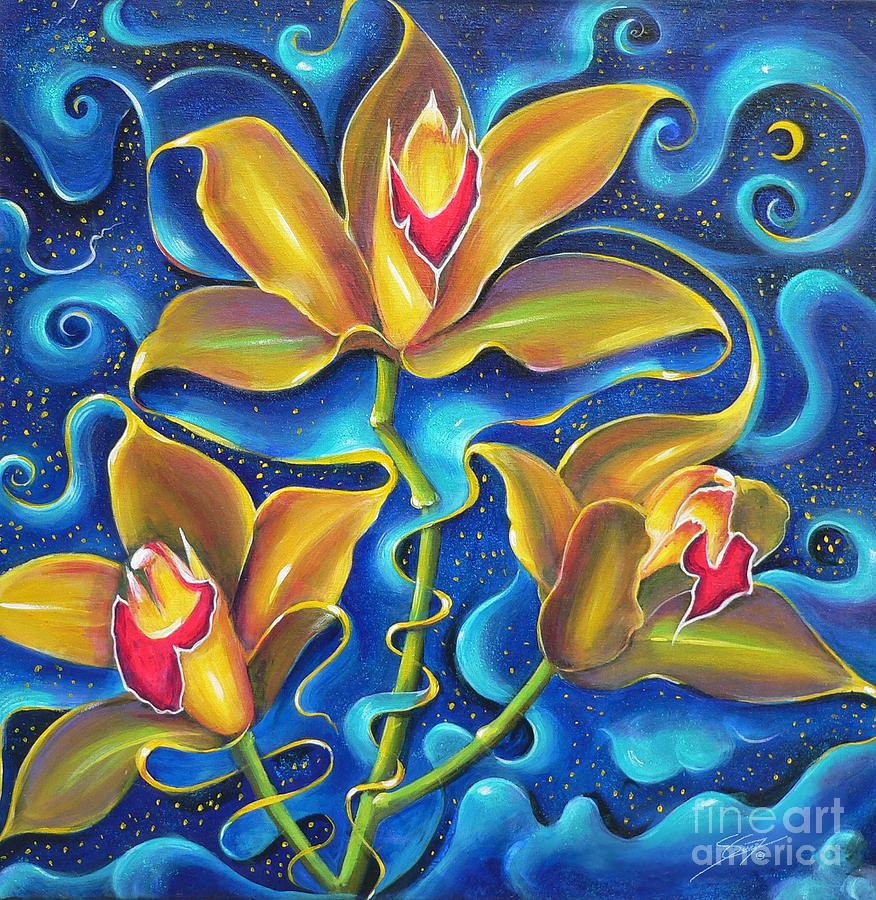 Orchid Painting - Dream within a Dream by Artificium -