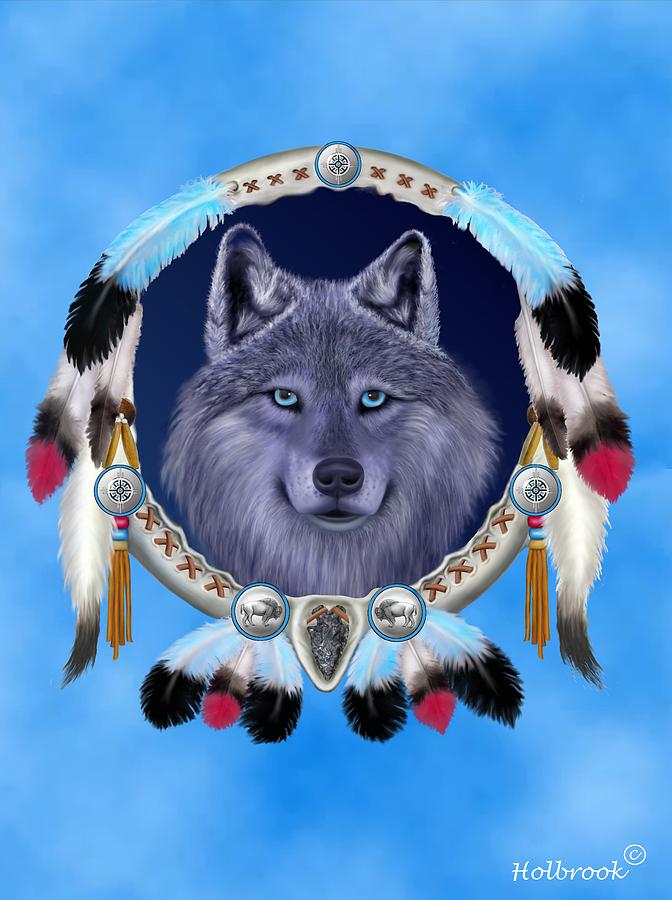 Dream Wolf Digital Art by Glenn Holbrook