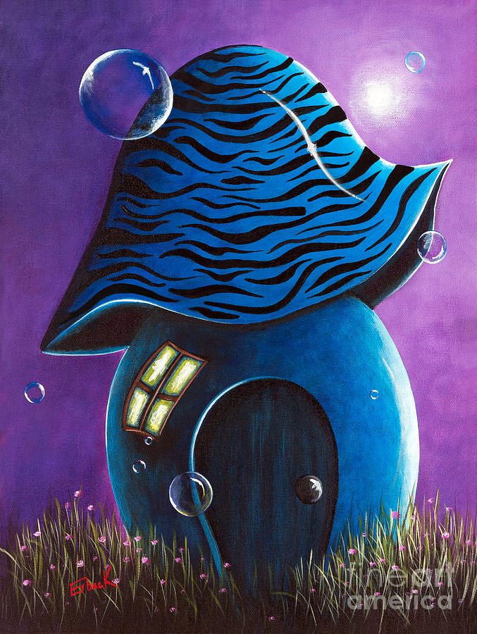 Mushroom Painting - Dreaming House by Shawna Erback by Moonlight Art Parlour