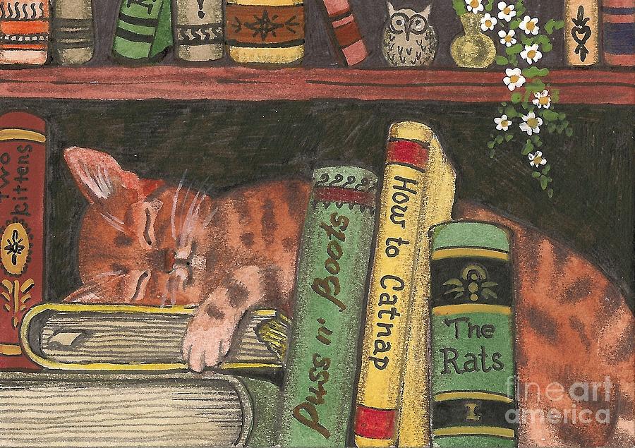Dreaming In The Library Painting by Margaryta Yermolayeva