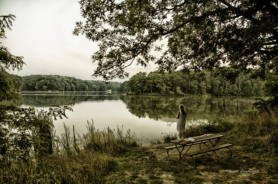 Tree Photograph - Dreaming Of Fishing At Argyle Lake by Thomas Woolworth