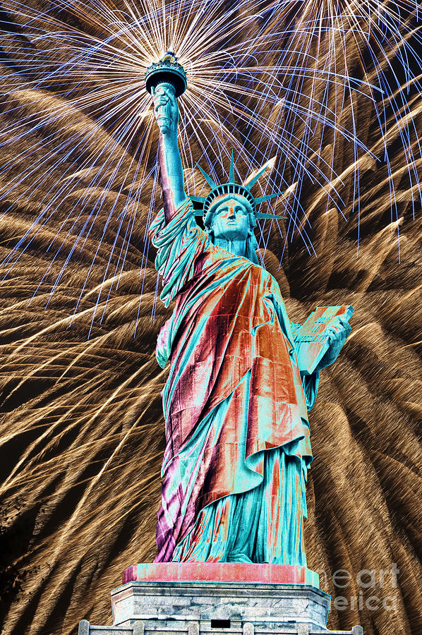 Dreaming Of Liberty Fireworks Photograph by Steve Purnell