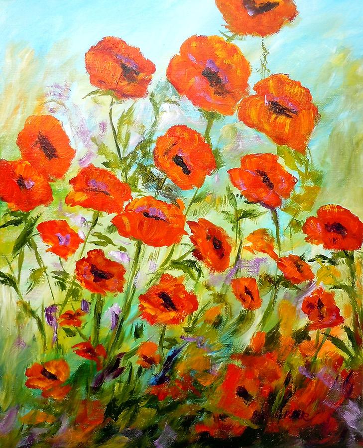 Flower Painting - Dreaming of Poppies by Barbara Pirkle