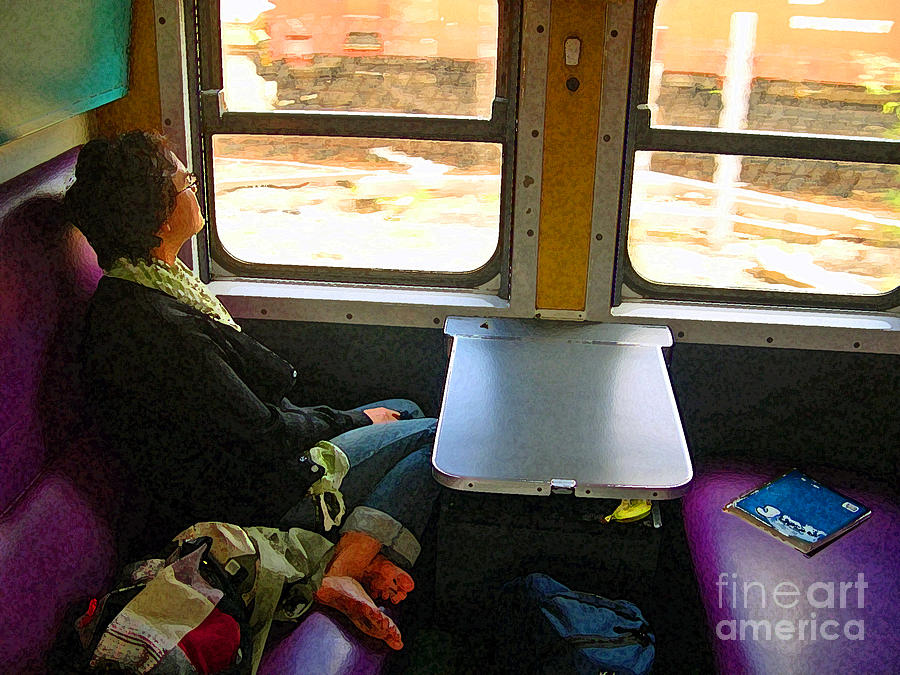 Dreaming on a Train Photograph by Karen Adams