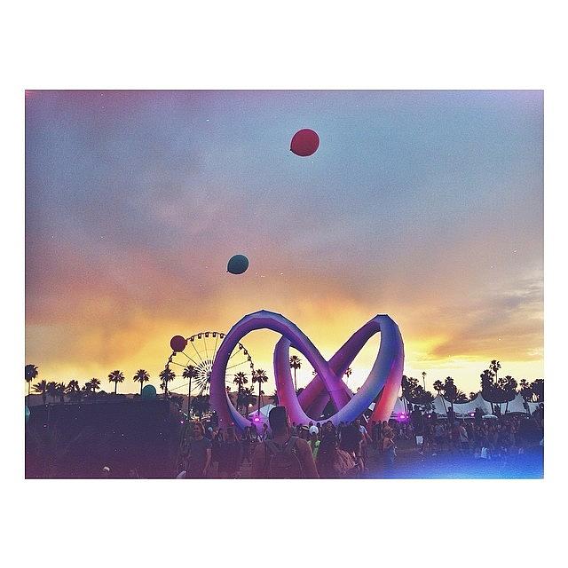Ferris Wheel Photograph - Coachella 2014 by Ariana Moshref