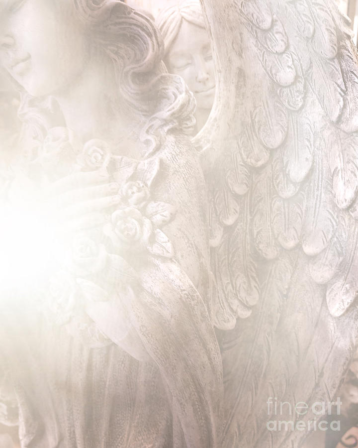 Dreamy Angel Art - Ethereal Spiritual Dream Angel Wings - Heavenly Angel Wings Photograph by Kathy Fornal