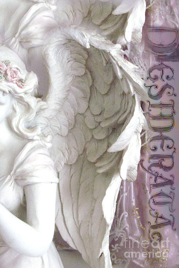 Dreamy Angel Wings Photography - Angel Wings Desiderata Print Home Decor Photograph by Kathy Fornal