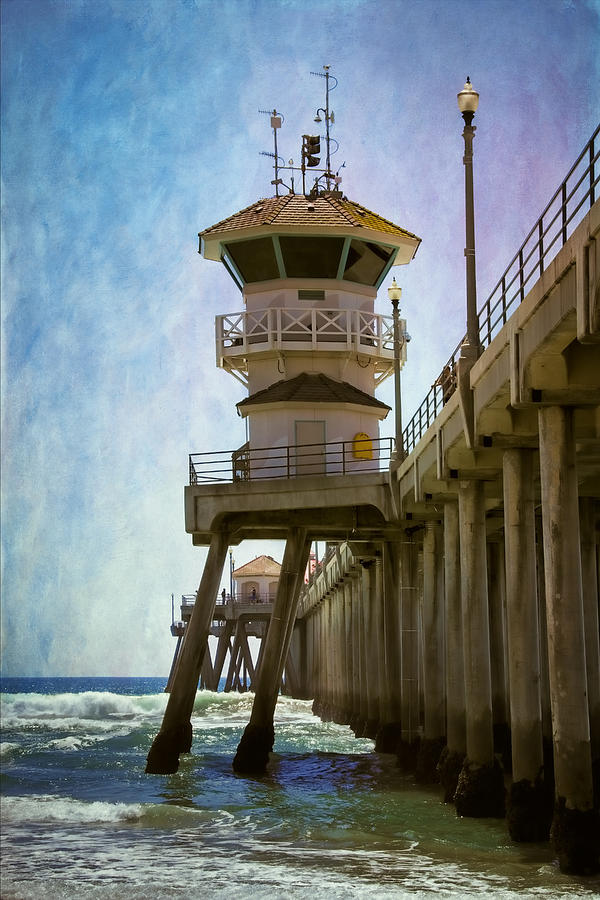 Huntington Beach Photograph - Dreamy Day at Huntington Beach Pier by Joan Carroll