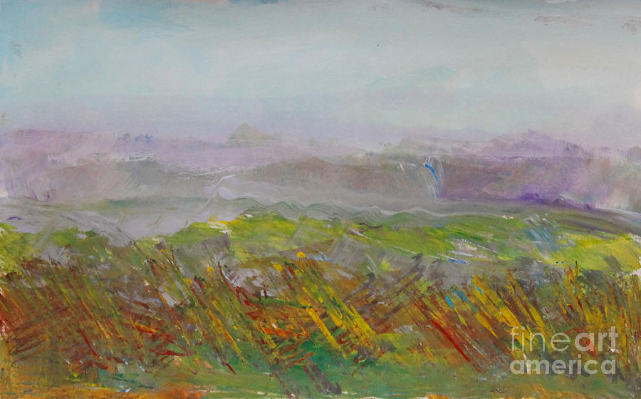 Dreamy Landscape Abstract Painting by Anne Cameron Cutri