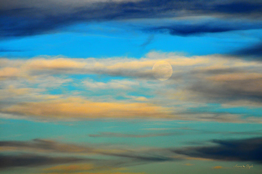 Dreamy Moonrise Photograph by Karen Slagle