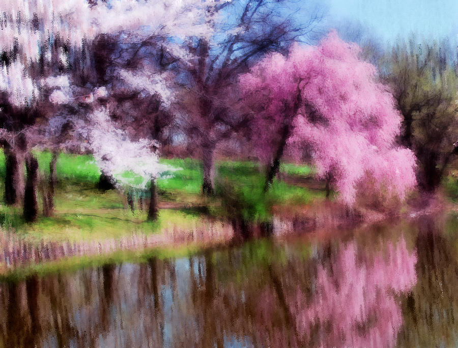 Impressionism Digital Art - Dreamy Spring by Georgiana Romanovna
