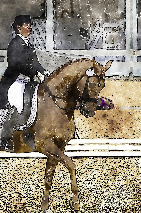 Dressage 1 Photograph by Carrie Cranwill
