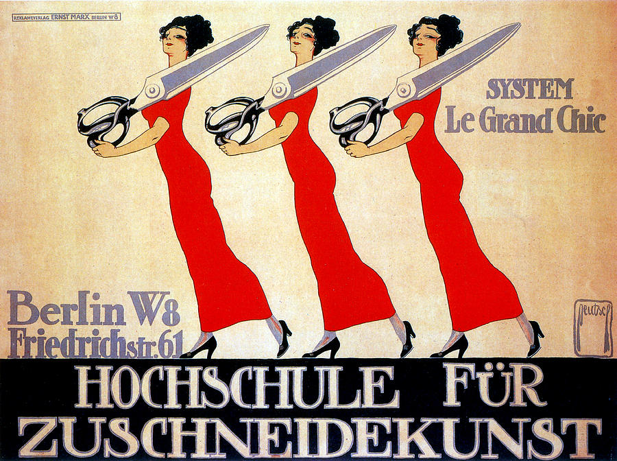 Berlin Photograph - Dressmaking College Poster, Ernst by Science Source