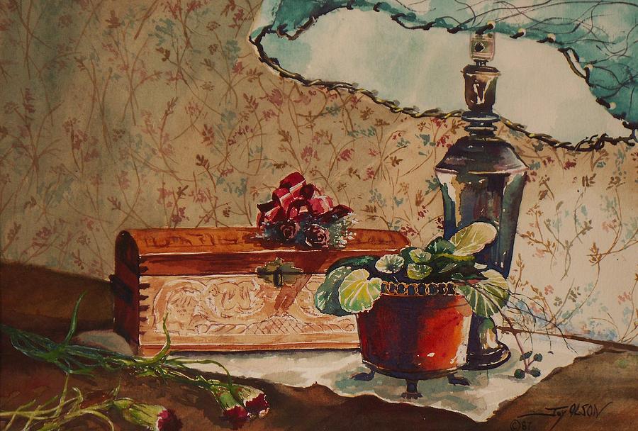 Dried Flowers Painting by Joy Nichols