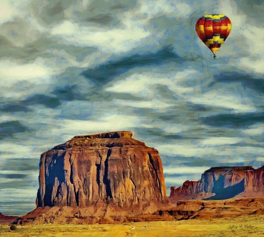 Drifting Over Monument Valley Painting by Jeffrey Kolker