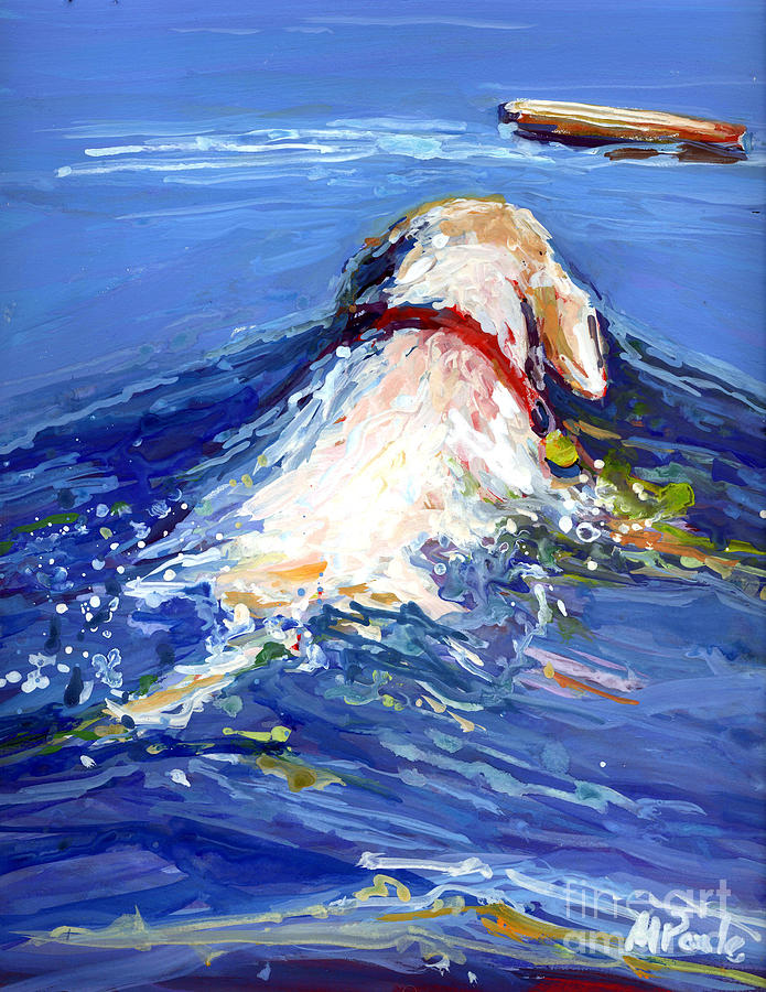 Labrador Retriever Painting - Driftwood by Molly Poole
