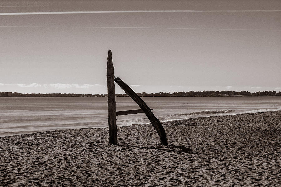 Driftwood Monument - Ferry Beach Maine Photograph by Kirkodd Photography Of New England