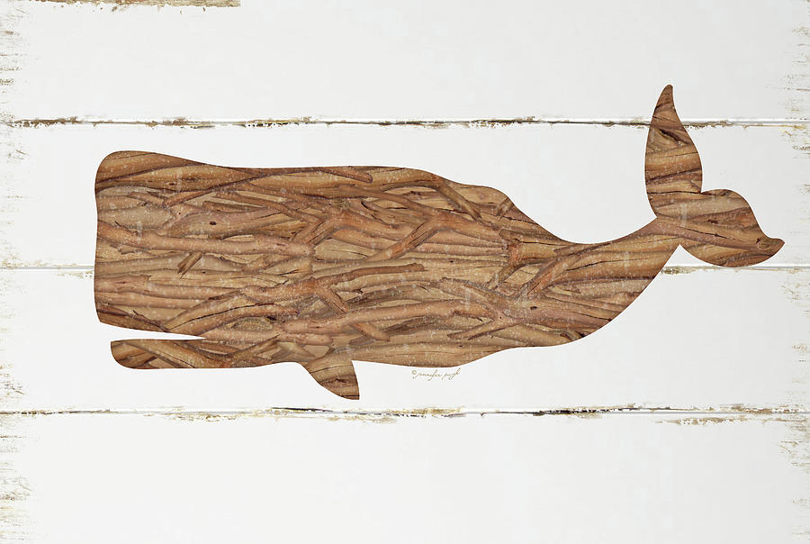 Driftwood Whale Painting by Jennifer Pugh - Fine Art America