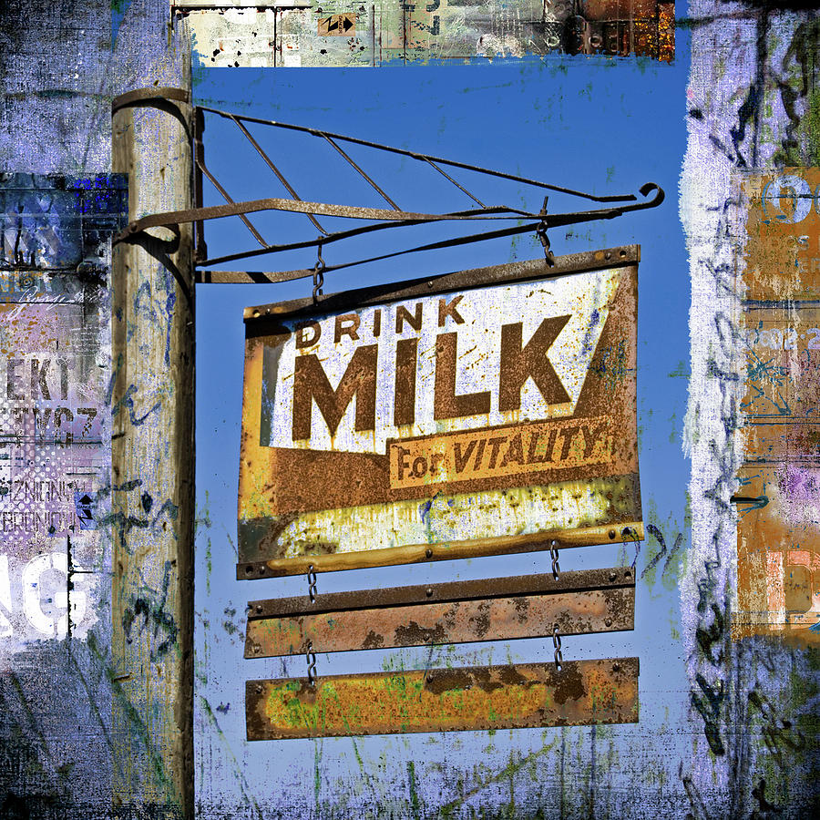 Drink milk Digital Art by Luz Graphic Studio