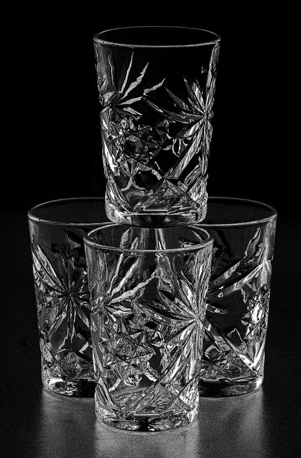 Drinking Glasses In Negative Photograph