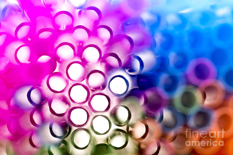 Abstract Photograph - Drinking straws 1 by Jane Rix