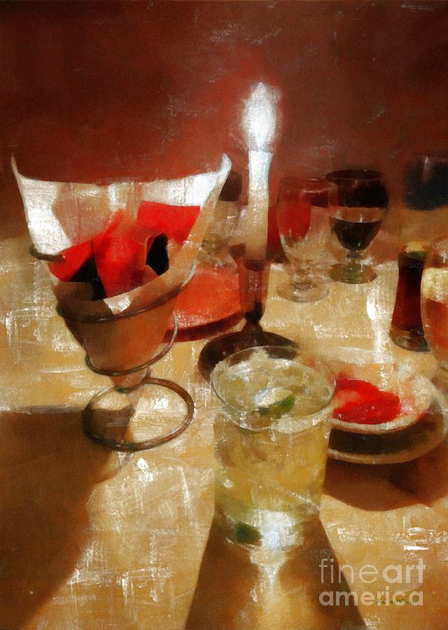 Drinks Before Dinner Painting by RC DeWinter