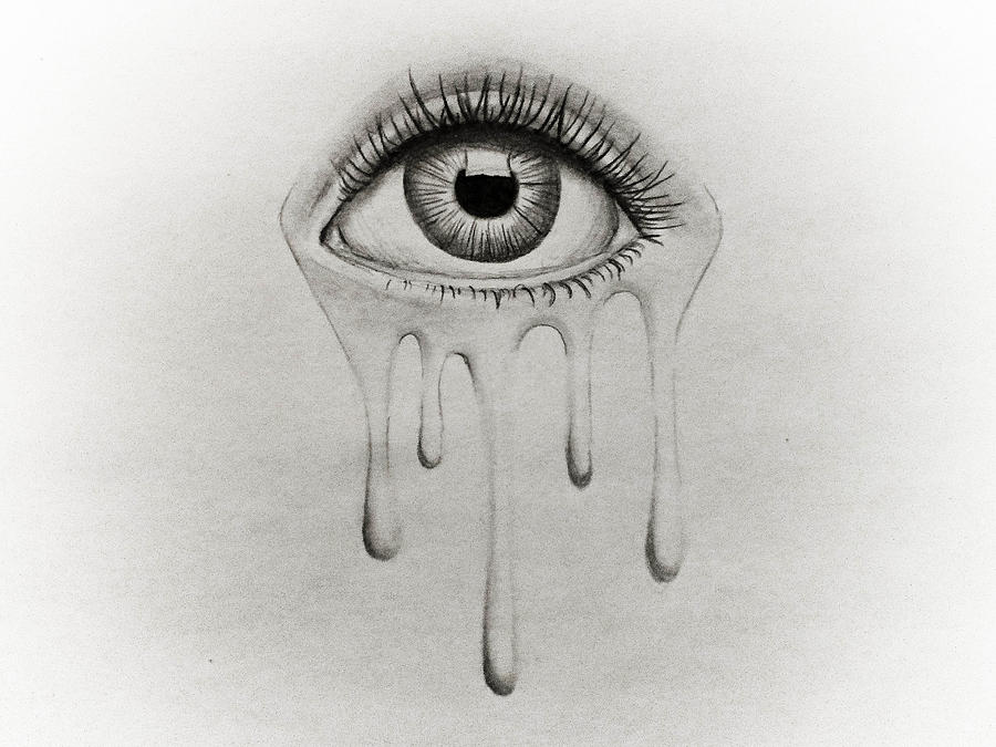 Eye Drawing - Drip by Tess Porter