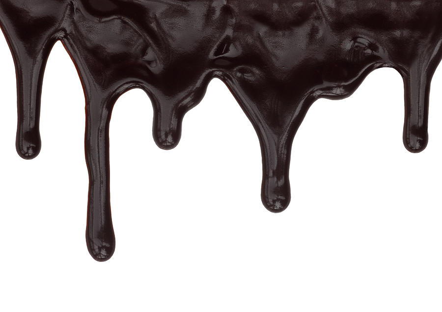 Drips Of Melted Dark Chocolate Photograph by Rosemary Calvert