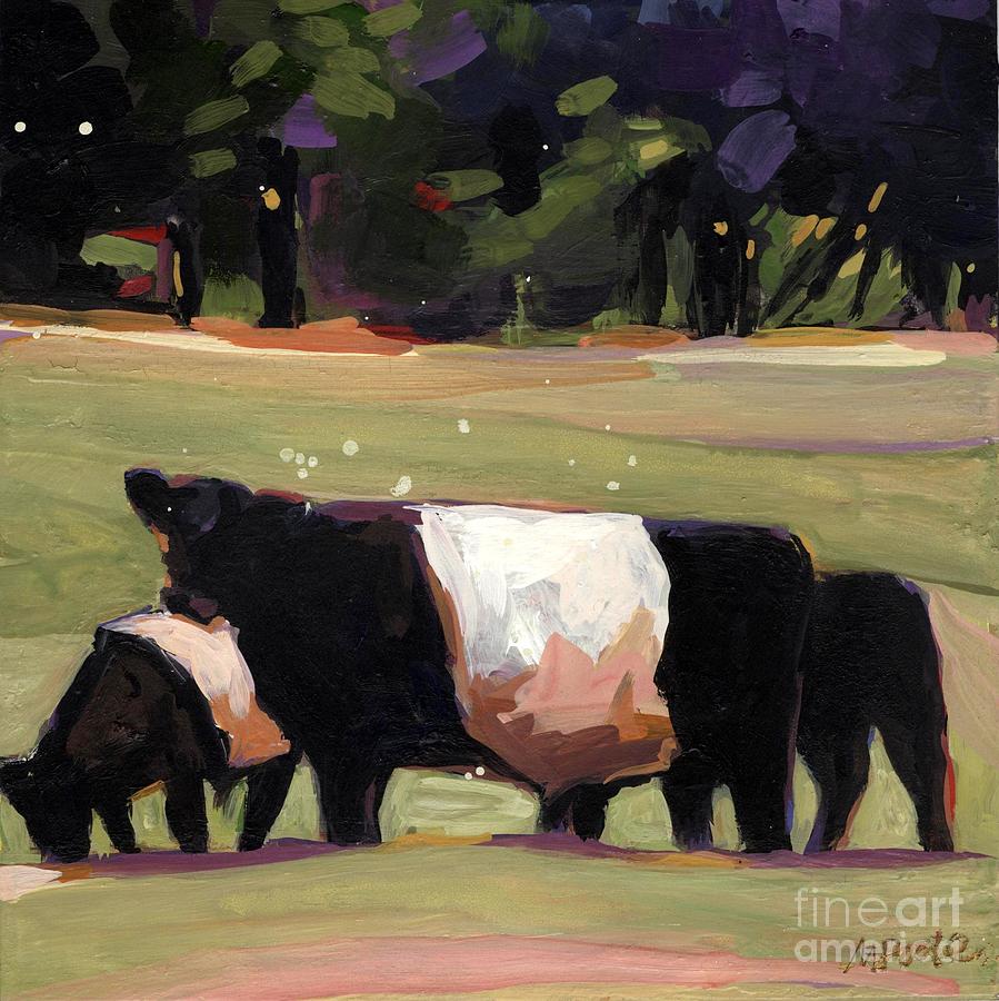 Cow Painting - Drive By by Molly Poole